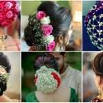 Beautiful hair bun with floral gajra