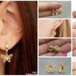 Latest and stylish lightweight gold earrings design