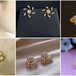 Simple gold earring design