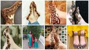 Latest trending and simple leg mehndi designs