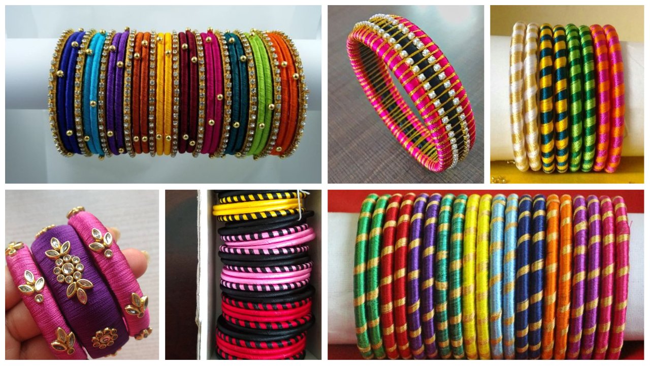 Beautiful and latest handmade silk thread bangles designs