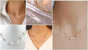 Simple pearl necklace design