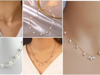 Simple pearl necklace design