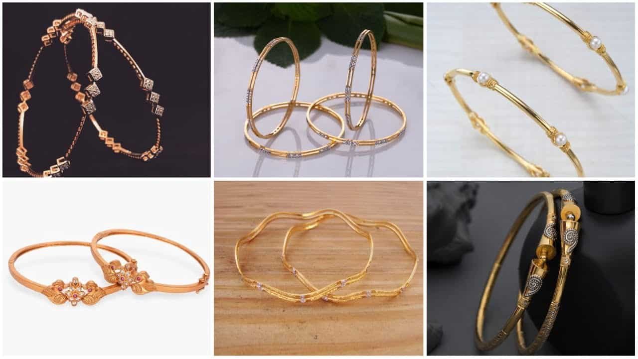 Simple and stylish gold bangle