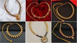 Designer gold necklace from thushi collection for women