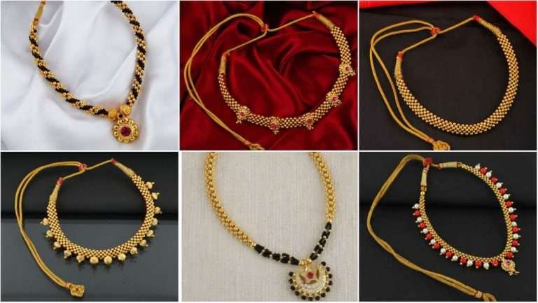 Designer gold necklace from thushi collection for women