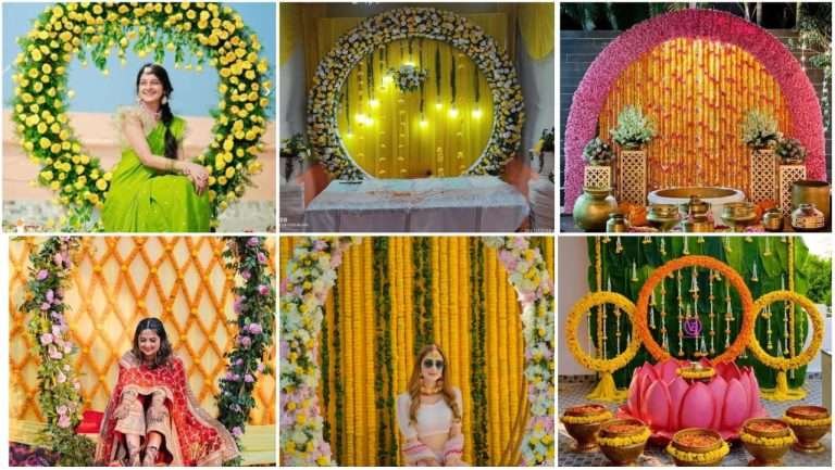 Haldi back drop design