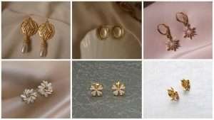 Gold earring designs for women