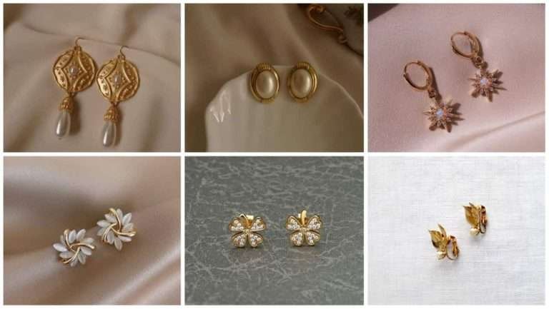 Gold earring designs for women