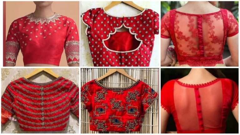 15 Stunning collection of red blouse designs for stylish look