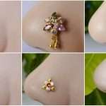 Latest gold nose pin stud designs