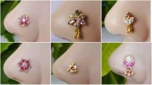Latest gold nose pin stud designs