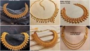 Latest gold short necklace designs