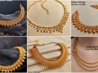 Latest gold short necklace designs