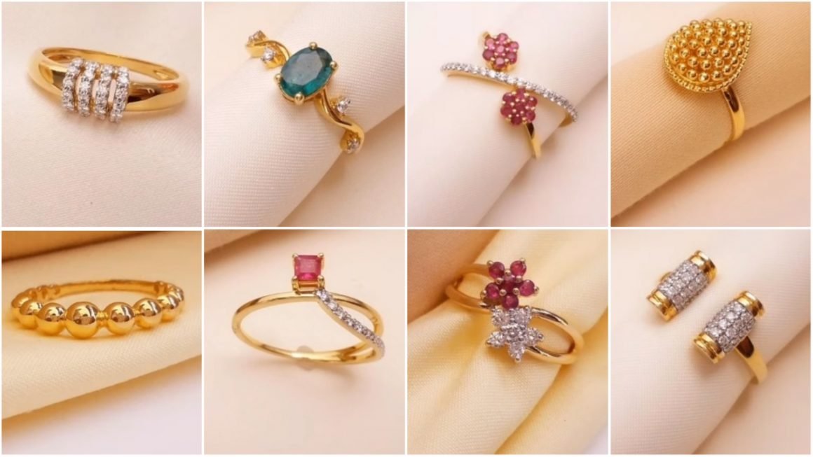 Latest gold ring designs for girls