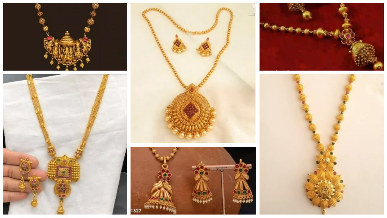 Gold necklace design with weight