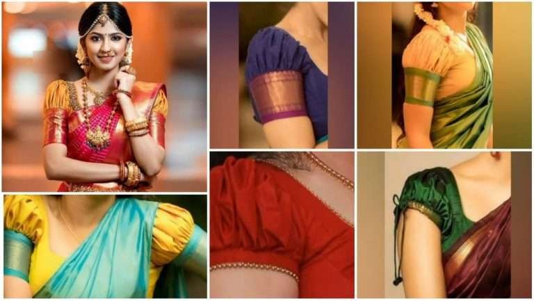 10 Dramatic puff sleeve blouses for sarees