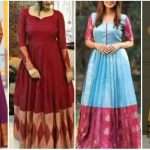 Anarkali dress designs made form silk sarees