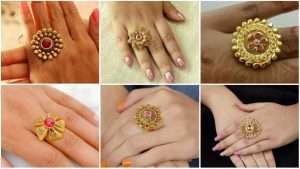 Traditional gold rings for girls