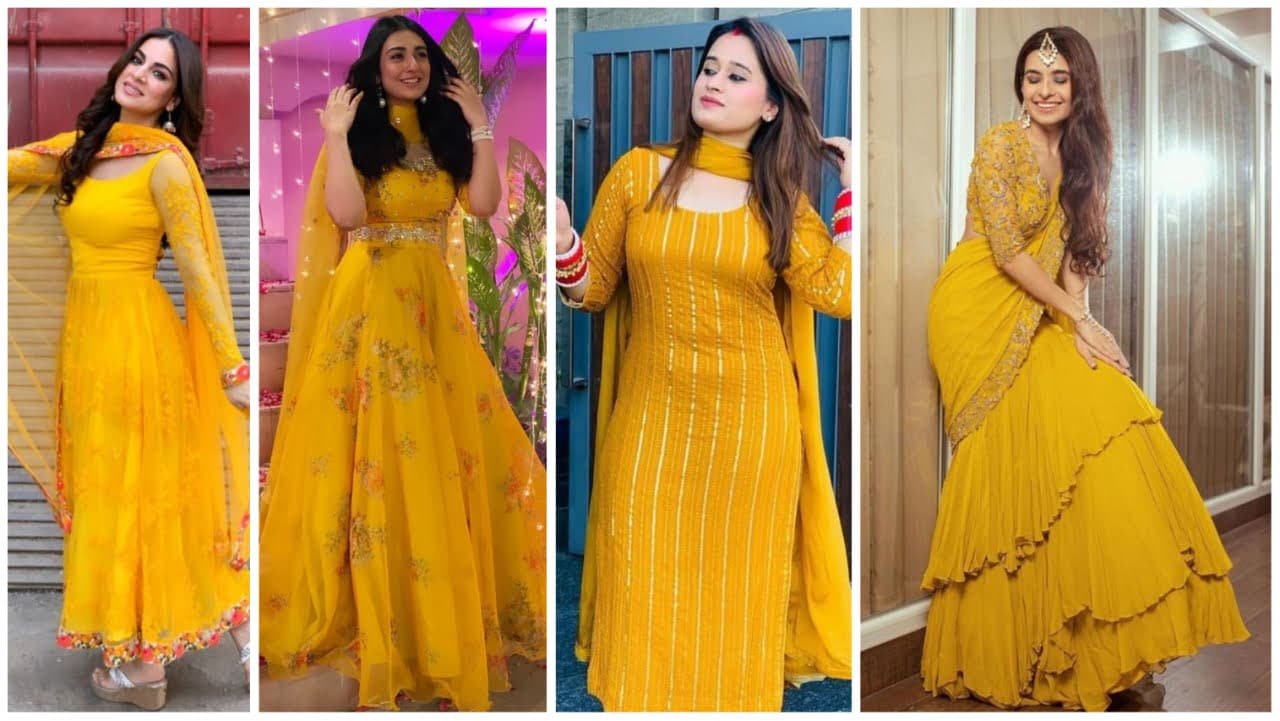 Haldi outfits ideas for bride in 2023