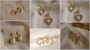 Elegant real pearl hang earring