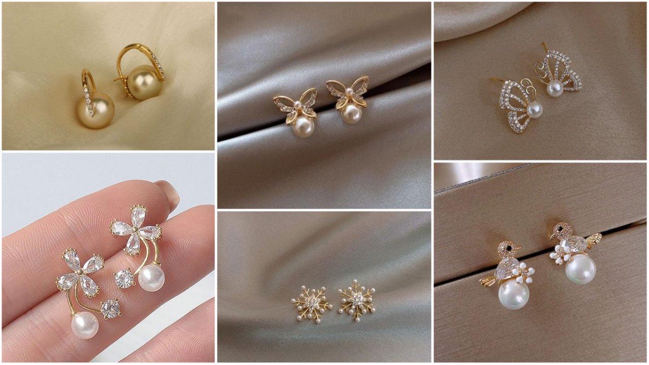 14K Yellow Gold Diamond Flower Screw Back Stud Earrings For Girls –  Loveivy.com