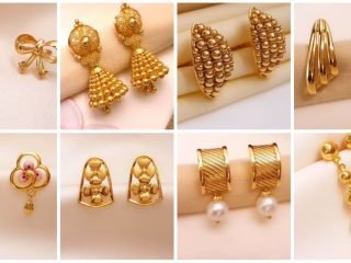 Daily wear small gold earrings design for girls