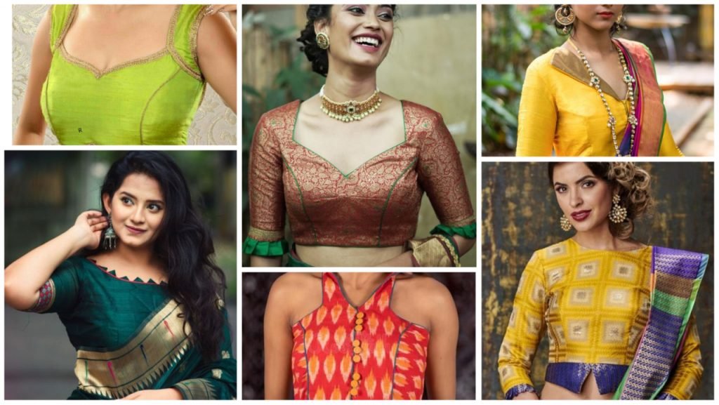 Best stunning latest saree blouse neck designs