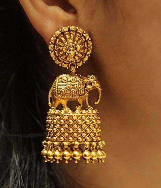Latest gold jhumka designs with weight 20