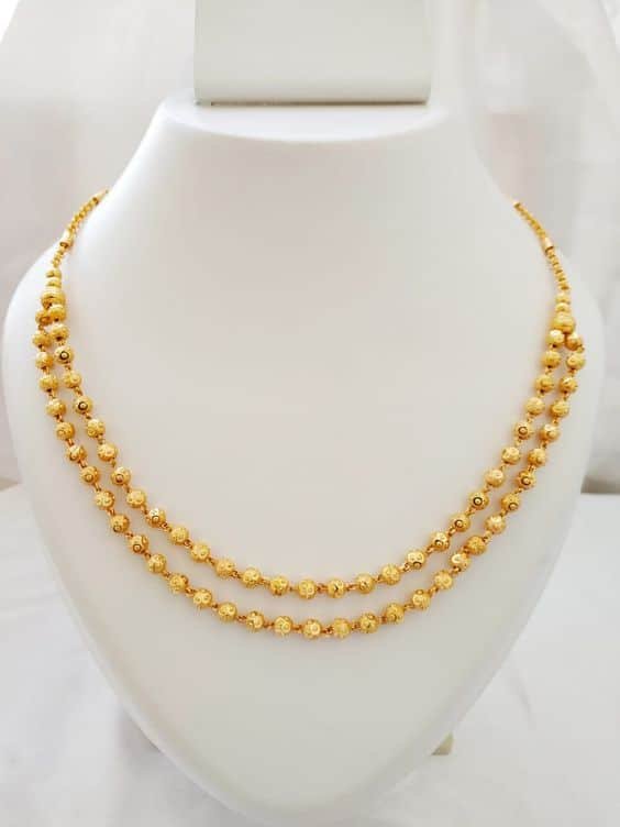 Simple and light weight gold chain - Simple Craft Idea