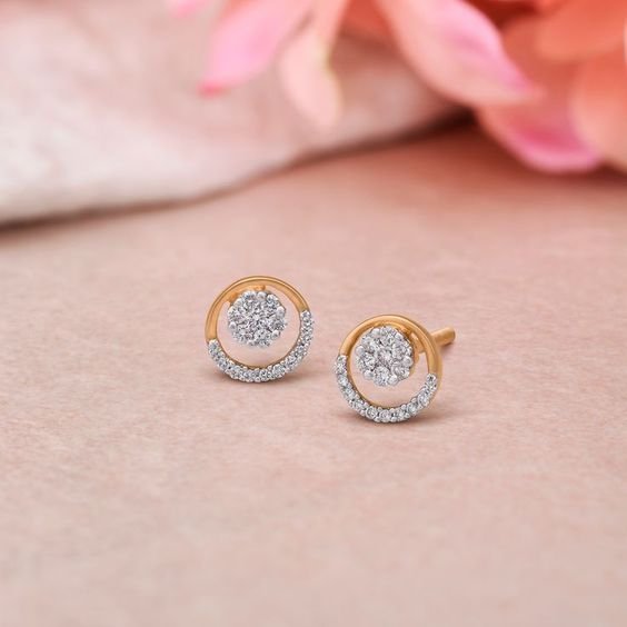Stylish gold earrings design for girls