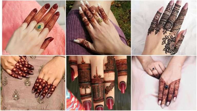 Latest trendy finger mehndi designs
