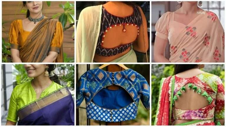 Latest blouse front and back side neck designs