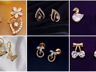 Gold earrings for kids jewellery collection