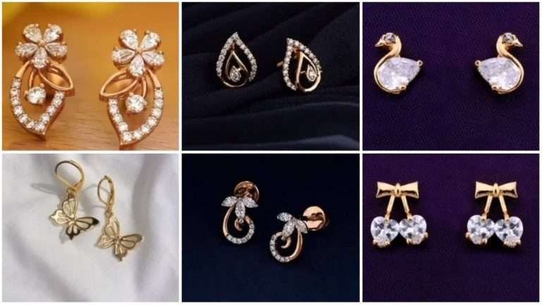 Gold earrings for kids jewellery collection