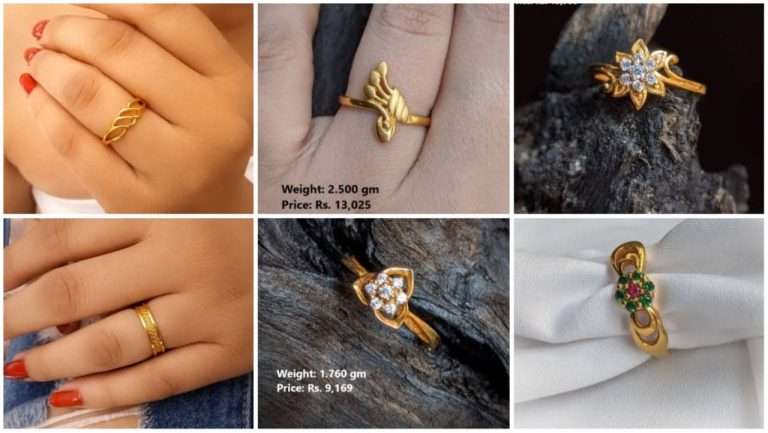 Latest light gold ring designs