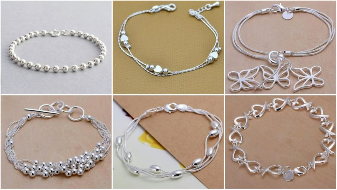 Silver bracelet fancy design