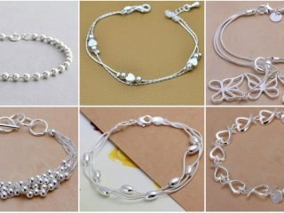 Silver bracelet fancy design