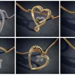 Heart shape goldpendant design