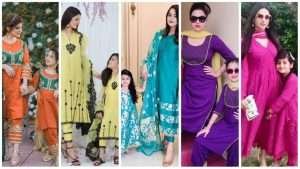 Mother and daughter same dress designing ideas