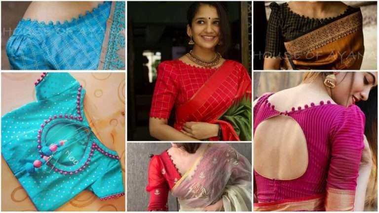 Silk saree blouse designs