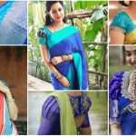 10 Dramatic puff sleeve blouses for pattu sarees
