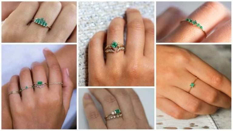 The ring with the green stone