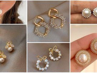 The unique gold ear tops and gold earrings