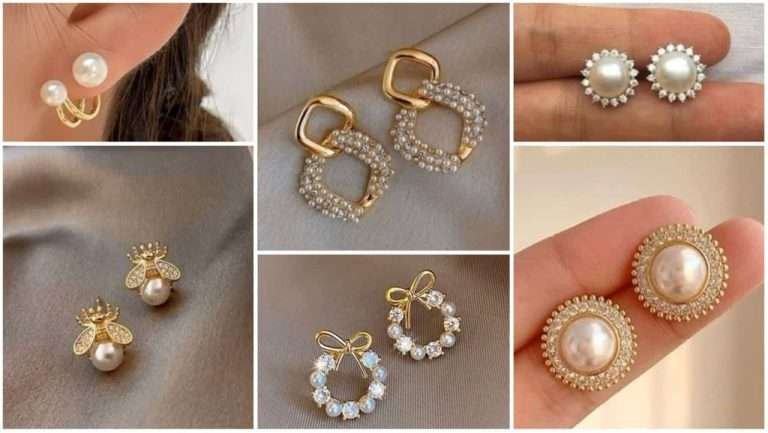 The unique gold ear tops and gold earrings