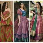 Reuse an old saree to make a party wear dress