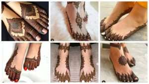 Simple feet mehndi designs