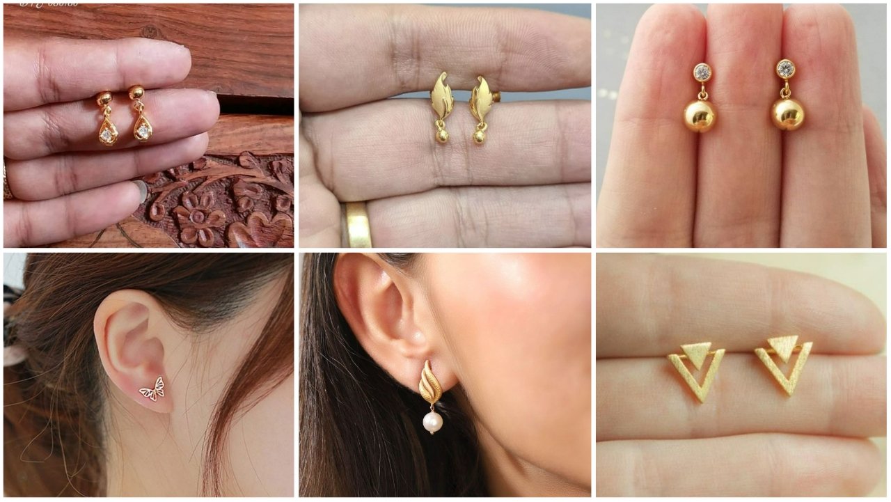 Gold Earrings / Ear Studs for Baby Girl | BISGold.com