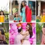 Latest mother daughter twinning outfit