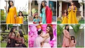 Latest mother daughter twinning outfit